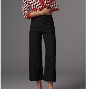 Anthropologie Maeve The Colette Black Cropped Pant